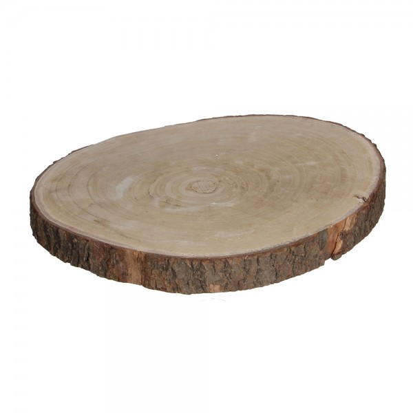 Base decorativa tronco de madera ø34 x 4 cm