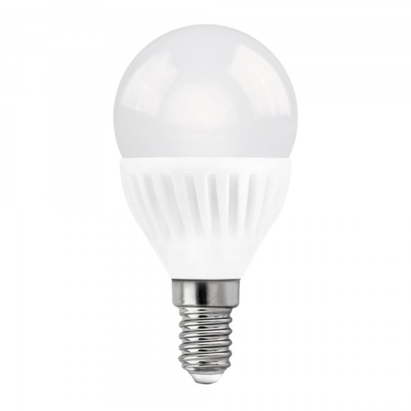 Bomb.led esferica ceramica  e14 10w.cal. (caja de 10 unidades)