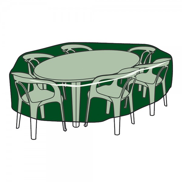 Funda de protección, cubre mesa y sillas, ø205 x 90 cm, 100 g/m²