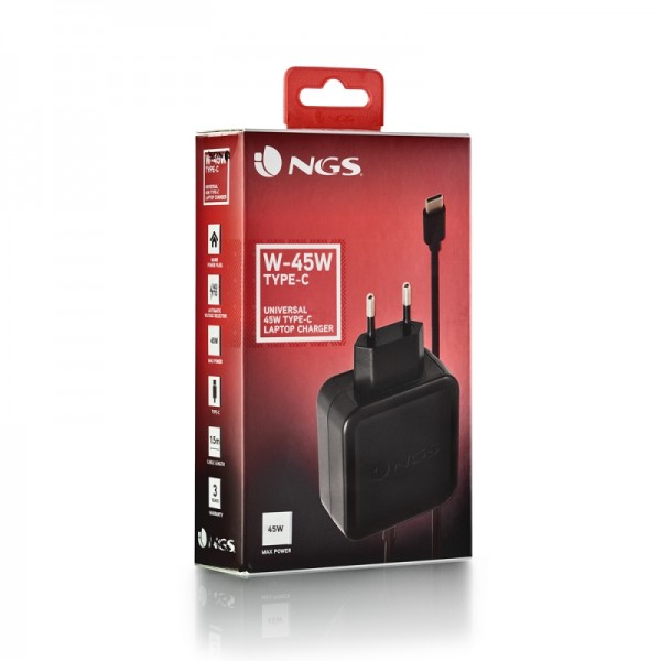 Ngs cargador portatil w-45wtypec 45w 3a